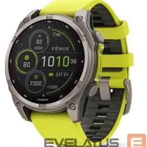 Išmanusis laikrodis Garmin  SMARTWATCH FENIX 8 SAPP. SOLAR/YELLOW 010-02906-21