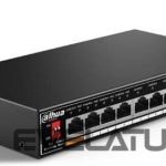 Jungikliai DAHUA  Switch||Desktop/pedestal|8x10Base-T / 100Base-TX|PoE ports 4|60 Watts|SF1008LP 