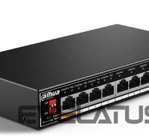Jungikliai DAHUA  Switch||Desktop/pedestal|8x10Base-T / 100Base-TX|PoE ports 4|60 Watts|SF1008LP 