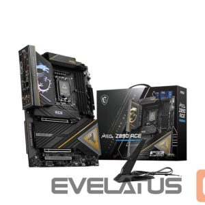 Intel procesoriaus pagrindinė plokštė MSI  Mainboard||Intel Z890|LGA1851|ATX|Memory DDR5|Memory slots 4|3xPCI-Express 16x|5xM.2|1xHDMI|1xAudio-In|1xAudio-Out|11xUSB 3.1|2xUSB-C|2xUSB-C w/Thunderbolt|1xOptical S/PDIF|1xRJ45|MEGZ890ACE 