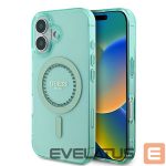Kitas telefono priedas Guess  Guess IML Rhinestones MagSafe iPhone 16 Case - Green 