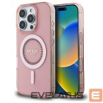 Kitas telefono priedas Guess  Guess IML Rhinestones MagSafe iPhone 16 Pro Max Case - Pink 