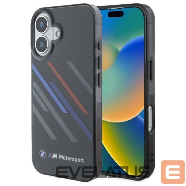 Kitas telefono priedas BMW BMW Motosport IML Random Stripes iPhone 16 Plus Case - Black