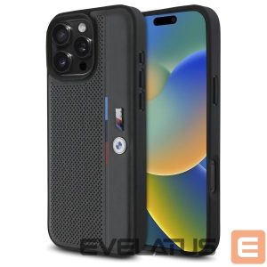 Kitas telefono priedas BMW  BMW M Perforated Tricolor Detail Line iPhone 16 Pro Max Case - Dark Gray 