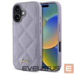 Kitas telefono priedas Guess  Guess Quilted Metal Logo case for iPhone 16 - light purple
