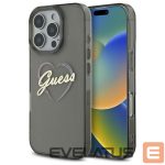 Kitas telefono priedas Guess  Guess IML Heart Case for iPhone 16 Pro Max - Black 