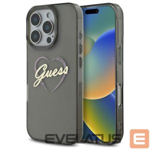 Kitas telefono priedas Guess  Guess IML Heart Case for iPhone 16 Pro Max - Black 