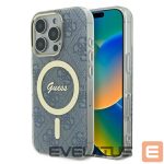 Kitas telefono priedas Guess  Guess IML 4G MagSafe iPhone 16 Pro Case - Blue 