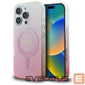 Kitas telefono priedas Guess  Guess IML Glitter Gradient MagSafe Case for iPhone 16 Pro - Pink 