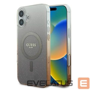 Kitas telefono priedas Guess  Guess IML Glitter Gradient MagSafe Case for iPhone 16 Plus - Brown 