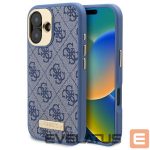 Kitas telefono priedas Guess  Guess 4G Logo Plate MagSafe iPhone 16 Case - Blue 