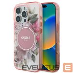 Kitas telefono priedas Guess  Guess IML Flower & Tonal Circle MagSafe iPhone 16 Pro Max Case - Pink 