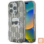 Kitas telefono priedas Karl Lagerfeld  Karl Lagerfeld IML Karl Head Electroplated iPhone 16 Pro Case - Black 