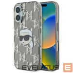 Kitas telefono priedas Karl Lagerfeld  Karl Lagerfeld IML Karl Head Electroplated iPhone 16 Case - Black 