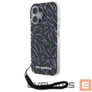 Kitas telefono priedas Karl Lagerfeld  Karl Lagerfeld Zebra With Cord iPhone 16 Case - Purple 