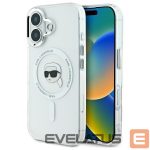 Kitas telefono priedas Karl Lagerfeld  Karl Lagerfeld IML Metal Karl Head MagSafe Case for iPhone 16 Plus - White 
