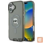Kitas telefono priedas Karl Lagerfeld  Karl Lagerfeld IML Metal Karl Head MagSafe iPhone 16 Plus Case - Black 