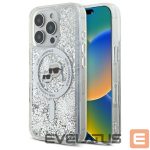 Kitas telefono priedas Karl Lagerfeld  Karl Lagerfeld Liquid Glitter Karl & Choupette Head Magsafe Case for iPhone 16 Pro Max - Clear 