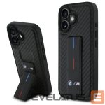 Kitas telefono priedas BMW  BMW M Grip Stand Smooth and Carbon case for iPhone 16 - black 