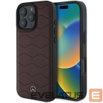 Kitas telefono priedas Mercedes-Benz  Mercedes MB Waves Leather Case for iPhone 16 Pro Max - Red 