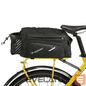 Dviračio priedas Wozinsky  Wozinsky Bike Pannier Rack Bag with Shoulder Strap 9L (Rain Cover Included) Black (WBB22BK) 
