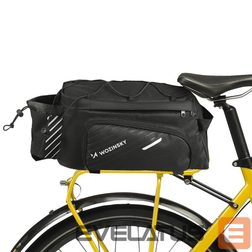 Dviračio priedas Wozinsky Wozinsky Bike Pannier Rack Bag with Shoulder Strap 9L (Rain Cover Included) Black (WBB22BK)