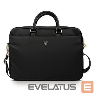 Nešiojamojo kompiuterio krepšys Guess  Guess Nylon Triangle Logo bag for a 16" laptop - black 