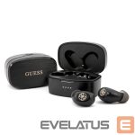 Laidinės ausinės Guess  Guess GUTWSJL4GBK TWS Bluetooth headphones + black/black 4G docking station 