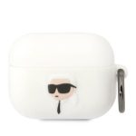 Belaidės ausinės Karl Lagerfeld  Karl Lagerfeld KLAPRUNIKH AirPods Pro cover white/white Silicone Karl Head 3D 