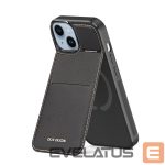 Nugarėlės dėklai Dux Ducis  3in1 Wallet Case with Stand for iPhone 15 Plus MagSafe RFID Blocker Dux Ducis Rafi Mag - Black 