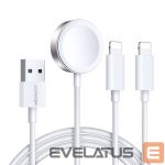 Dirželis Joyroom  Joyroom S-IW007 3-in-1 cable USB-A magnetic charger - Lightning 1.2m - white 