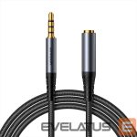 Adapteris Joyroom  Joyroom stereo audio cable AUX 3.5 mm mini jack (male) - mini jack (female) 1.2 m black (SY-A09) 