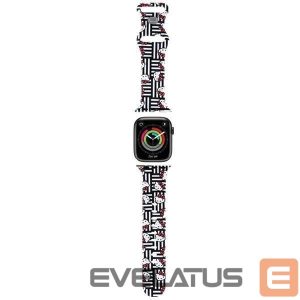 Dirželis Hello Kitty  Hello Kitty Silicone Heads & Stripes Strap for Apple Watch 38/40/41mm - Black 