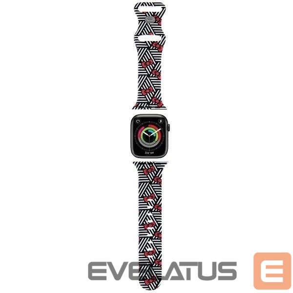 Dirželis Hello Kitty Hello Kitty Silicone Bows & Stripes Strap for Apple Watch 38/40/41mm - Black