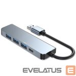 Kitas kompiuterio priedas Tech-Protect  HUB Tech-Protect V0 5in1 USB-A - USB-A 3.0 / 3x USB-A 2.0 / USB-C - gray 