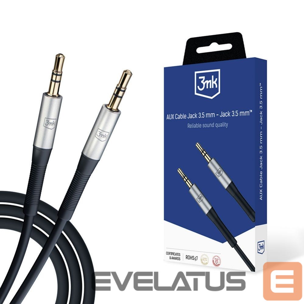 Kabelis 3MK Accessories - 3mk AUX Cable Jack 3.5 mm - Jack 3.5 mm