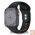 Dirželis Tech-Protect  Tech-Protect Silicone Strap for Apple Watch 4 / 5 / 6 / 7 / 8 / 9 / SE / Ultra 1 / 2 (42 / 44 / 45 / 49 mm) - Black 