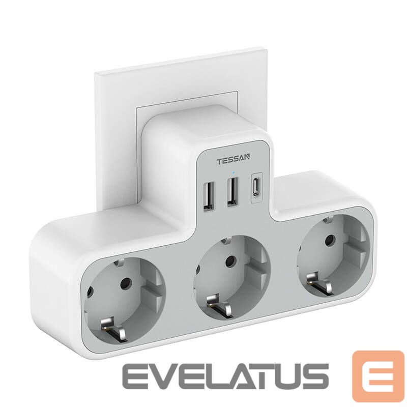 Kitas kompiuterio priedas Tessan Tessan Wall Socket TS-323-DE-C