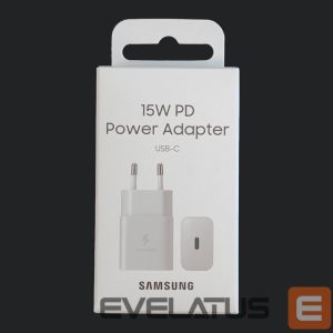 Adapteriai Samsung  Samsung EP-T1510NWEGEU 15W PD USB-C AFC Wall Charger - White 