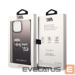 Nugarėlės dėklai Karl Lagerfeld  Karl Lagerfeld KLHCP14LTGKCK iPhone 14 Pro 6.1 "hardcase black / black Gradient Ikonik Karl & Choupette 