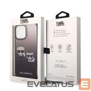 Nugarėlės dėklai Karl Lagerfeld  Karl Lagerfeld KLHCP14LTGKCK iPhone 14 Pro 6.1 "hardcase black / black Gradient Ikonik Karl & Choupette 
