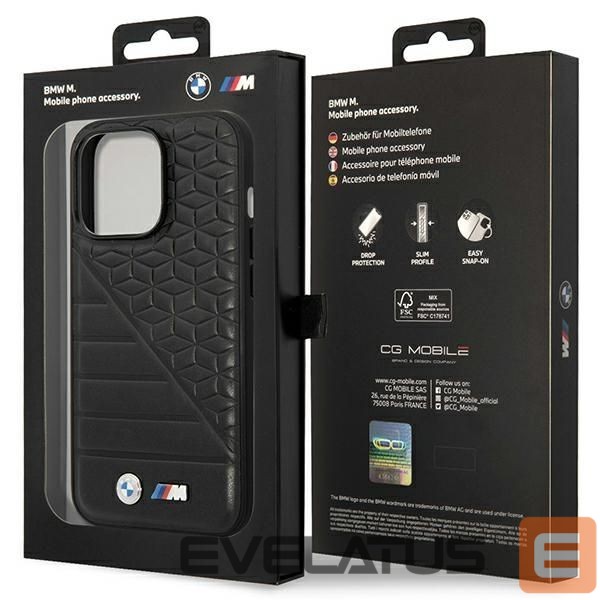 Nugarėlės dėklai BMW BMW Bi Pattern Case for iPhone 14 Pro 6.1" - Black