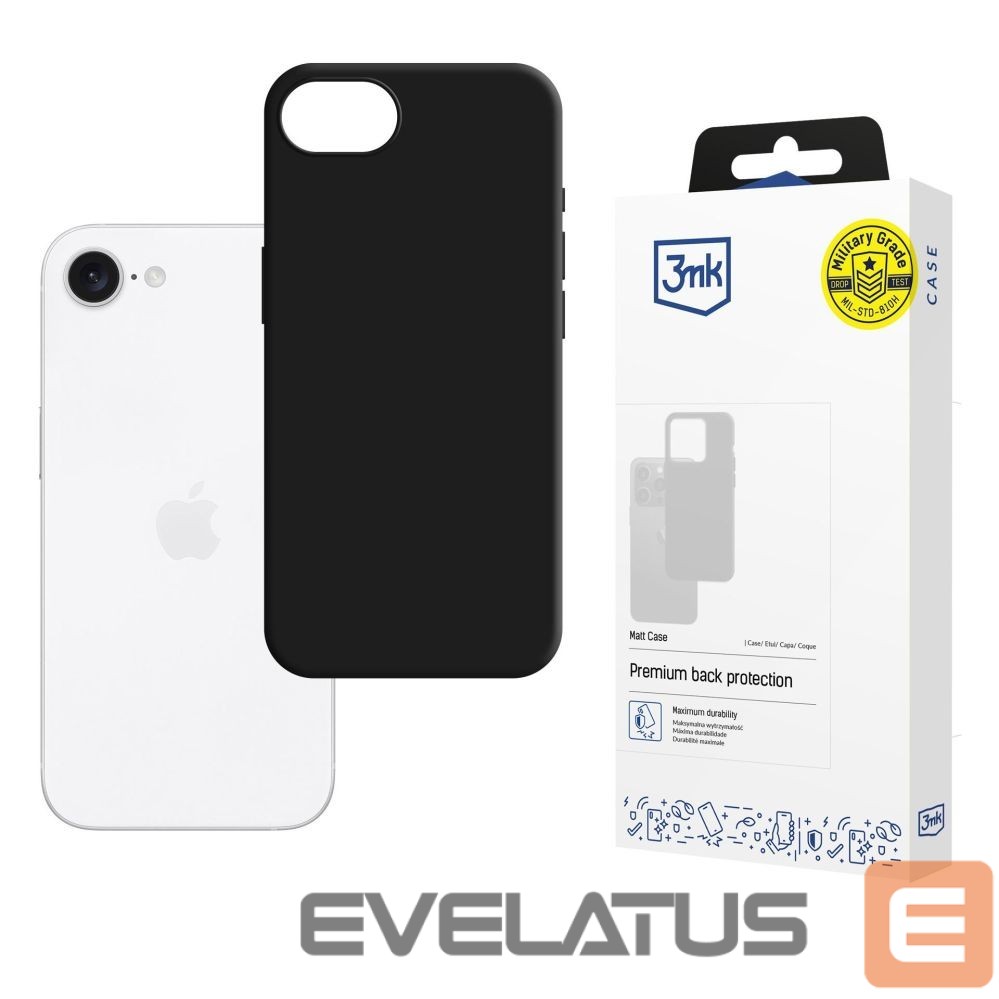 Nugarėlės dėklai 3MK 3mk Matt Case for Apple iPhone 16e / SE 4 - Black