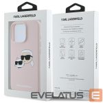 Nugarėlės dėklai Karl Lagerfeld  Karl Lagerfeld Silicone Nauble Heads Print MagSafe Case for iPhone 16 Pro - Pink 