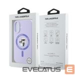Nugarėlės dėklai Karl Lagerfeld  Karl Lagerfeld Silicone Karl&Choupette Heads Ring MagSafe Case for iPhone 16 Plus - Purple 