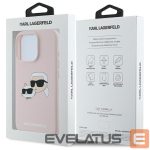 Nugarėlės dėklai Karl Lagerfeld  Karl Lagerfeld Silicone Nauble Heads Print MagSafe Case for iPhone 16 Pro Max - Pink 