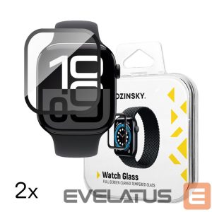 Dirželis Wozinsky  Wozinsky Full Glue Tempered Glass with Black Frame for Apple Watch Series 10 46mm (2 pcs.) 
