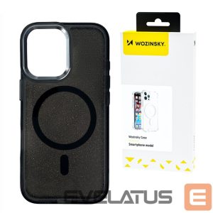 Nugarėlės dėklai Wozinsky  Wozinsky Glitter Case with Mag Safe for Samsung Galaxy S25 Ultra - Black with Glitter 