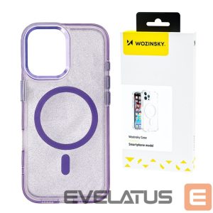 Nugarėlės dėklai Wozinsky  Wozinsky Glitter Case with Mag Safe for Samsung Galaxy S25+ - Purple with Glitter 