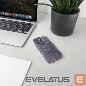 Nugarėlės dėklai Wozinsky  Wozinsky Glitter Case with Mag Safe for Samsung Galaxy S25 - Purple with Glitter 
